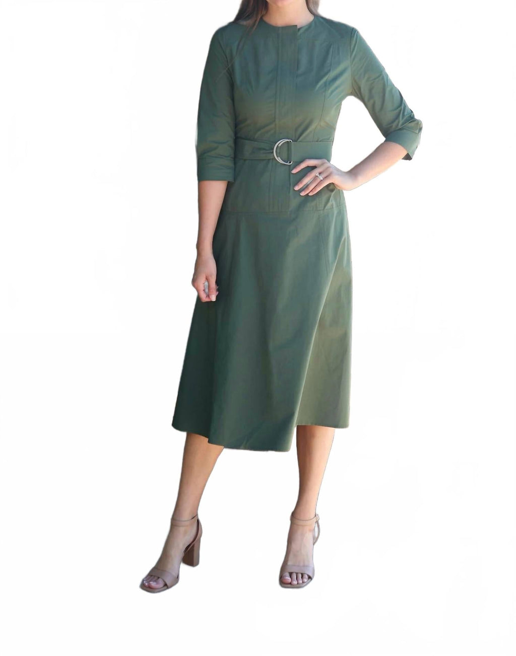 Gianna Dress In Oliver Green