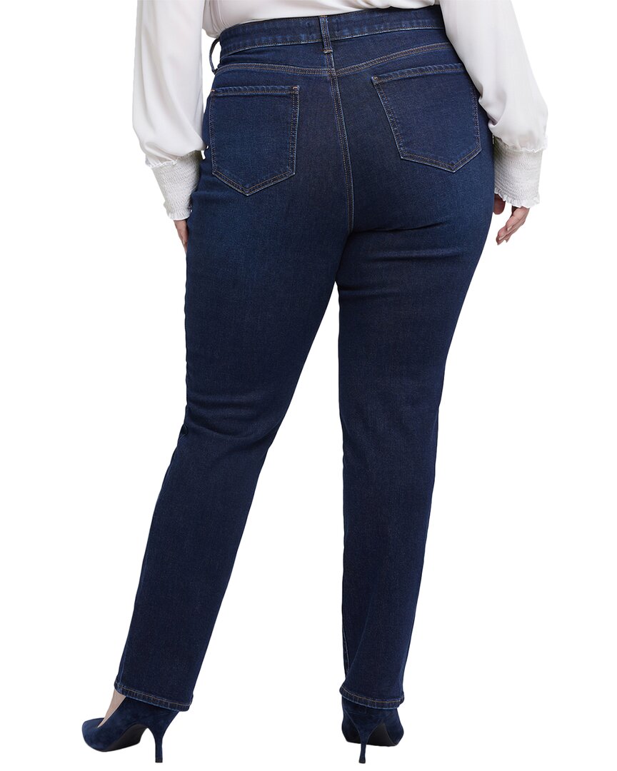 NYDJ Plus Marilyn River bridge High-Rise Straight Leg Jean