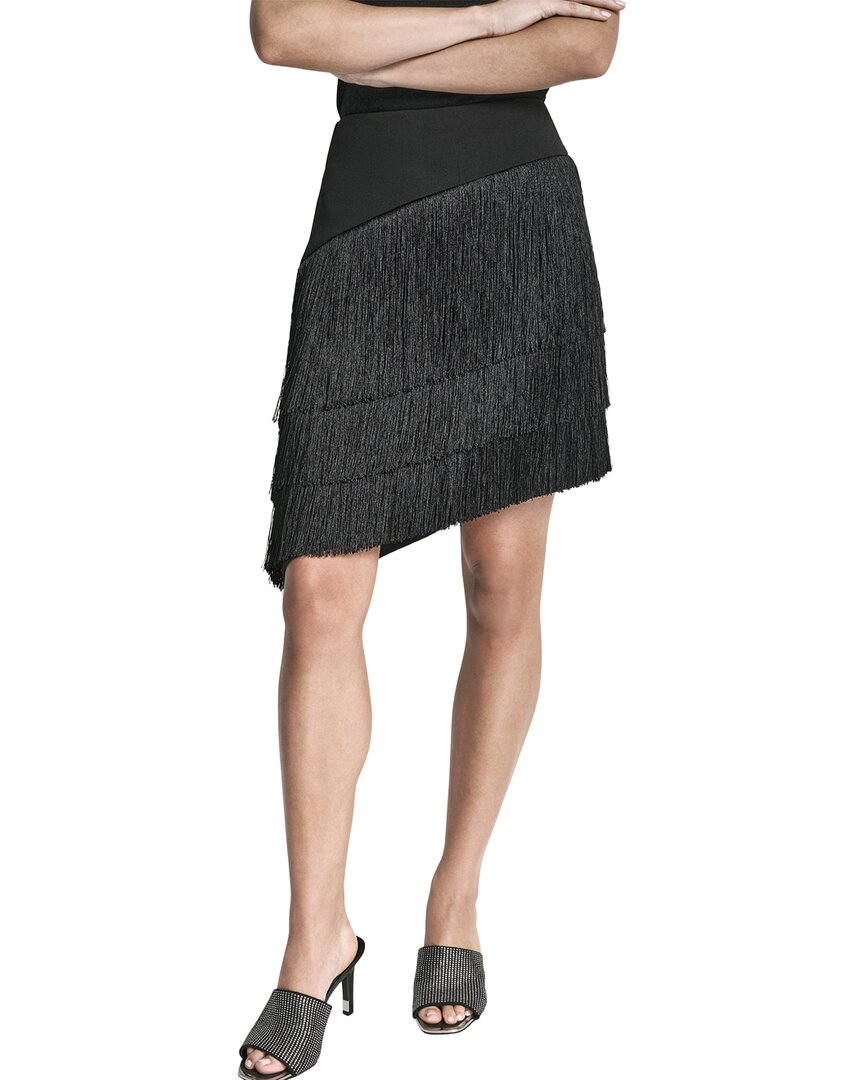 DKNY Tiered Fringe Skirt