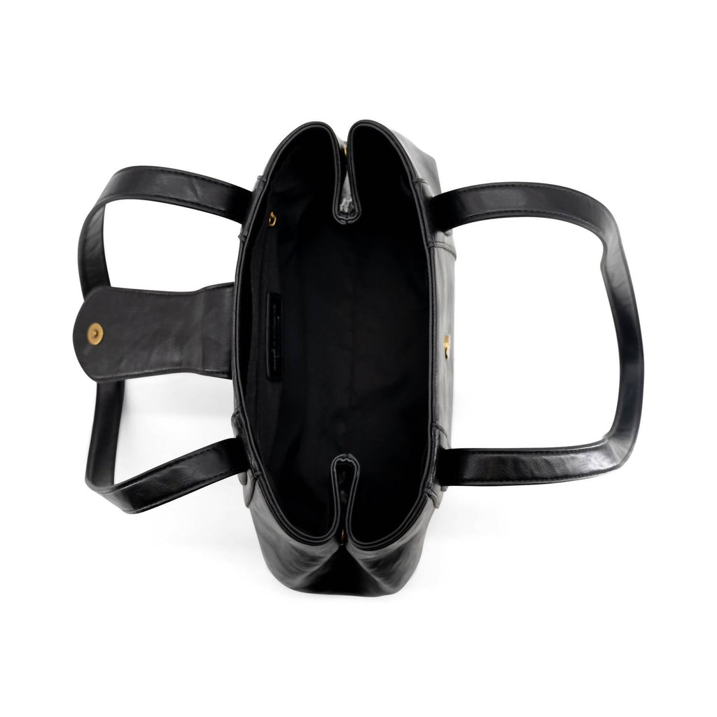 Women's Fiora Signature Lock Satchel In Black