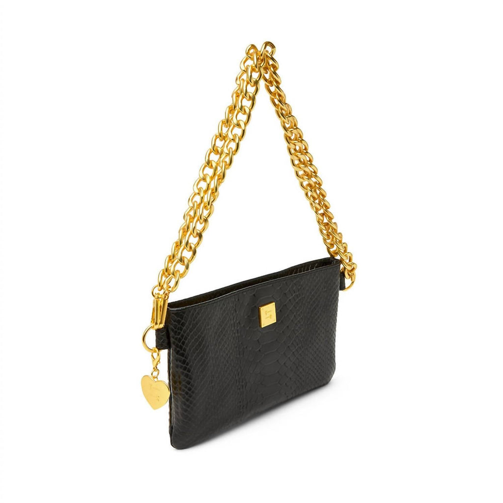 Women's Fame Bag In Black Pytho