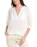 9seed Lightweight Gauze Dashiki Puff Sleeve Top