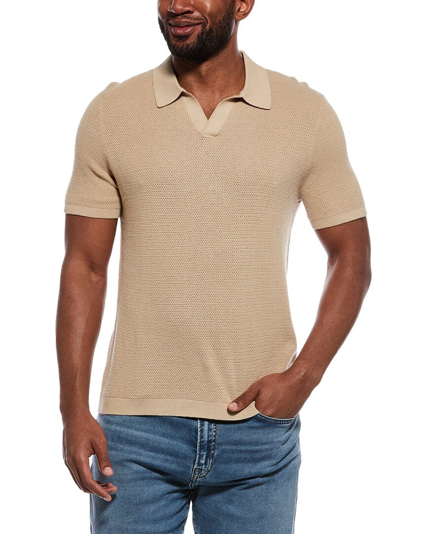Onia Textured Johnny Collar Polo Shirt