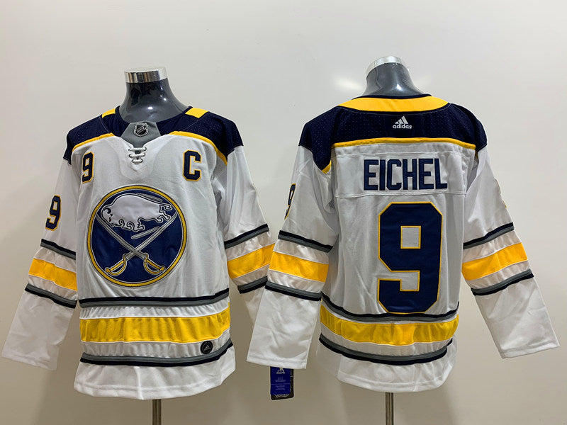 Men's Buffalo Sabres Jack Eichel #9 White Replica Player jersey