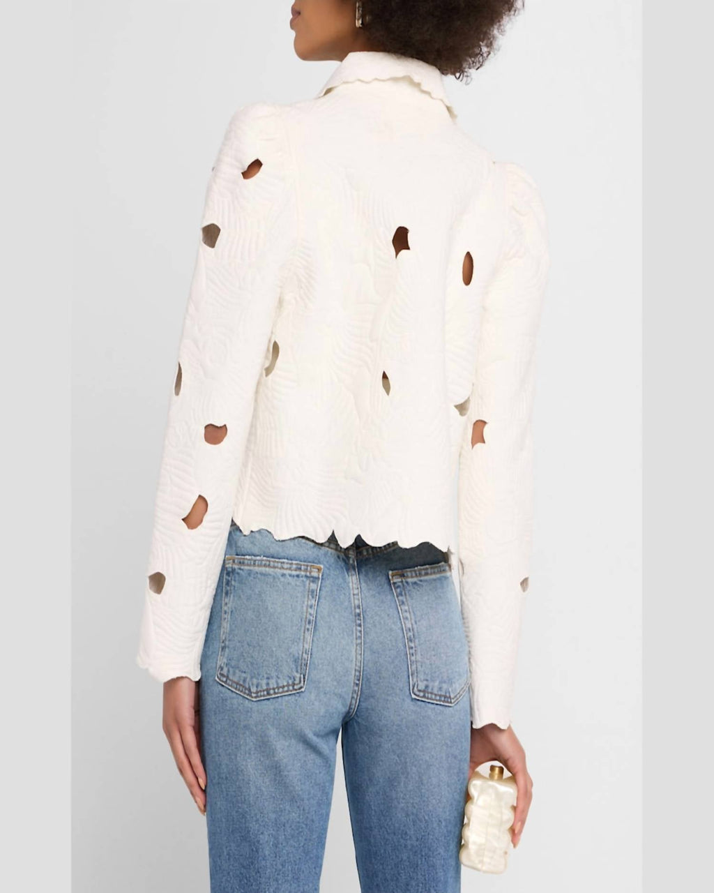 Sylvia Embroidered Jacket In Cream