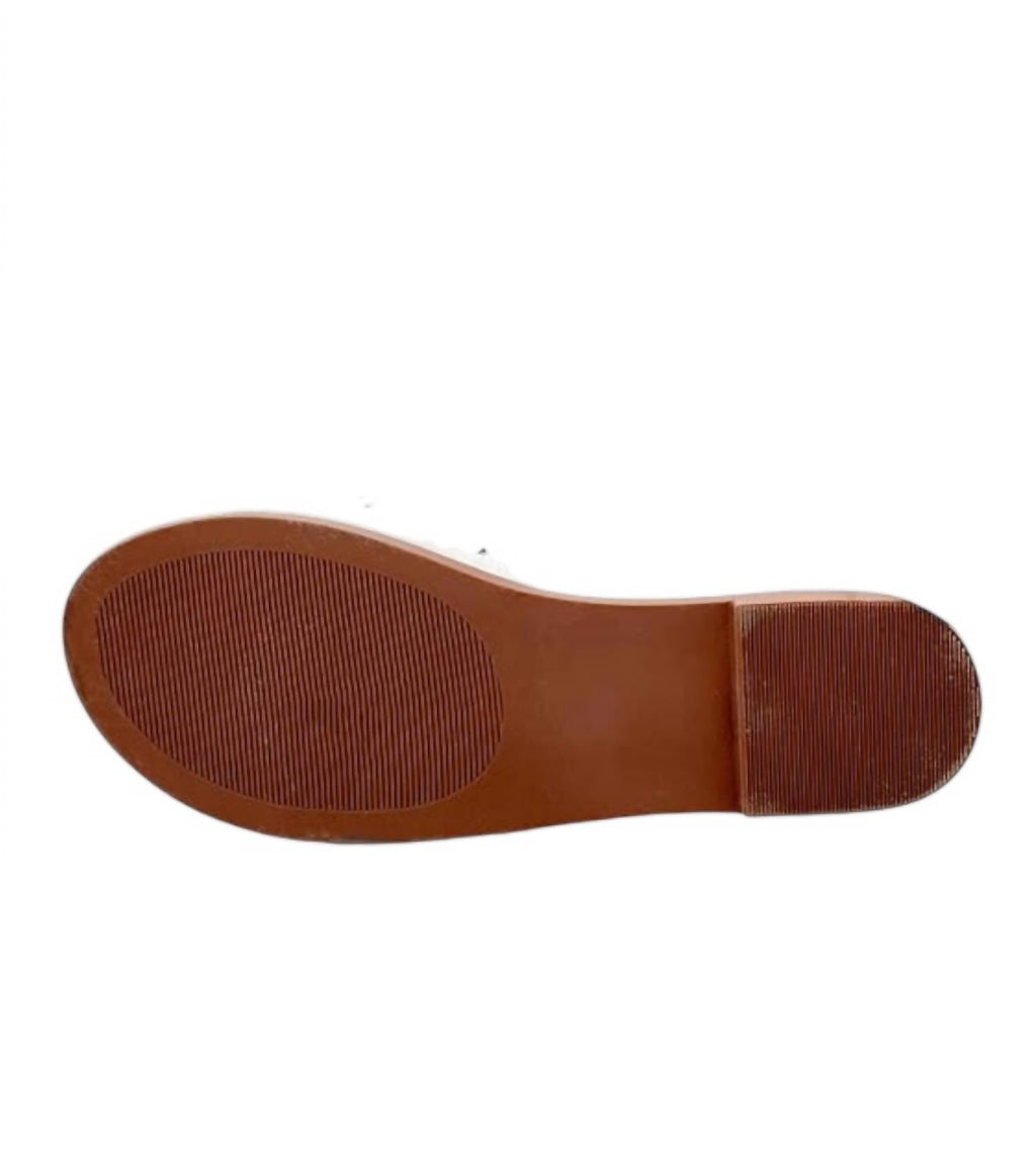 Women's Bail Money Sandal In White