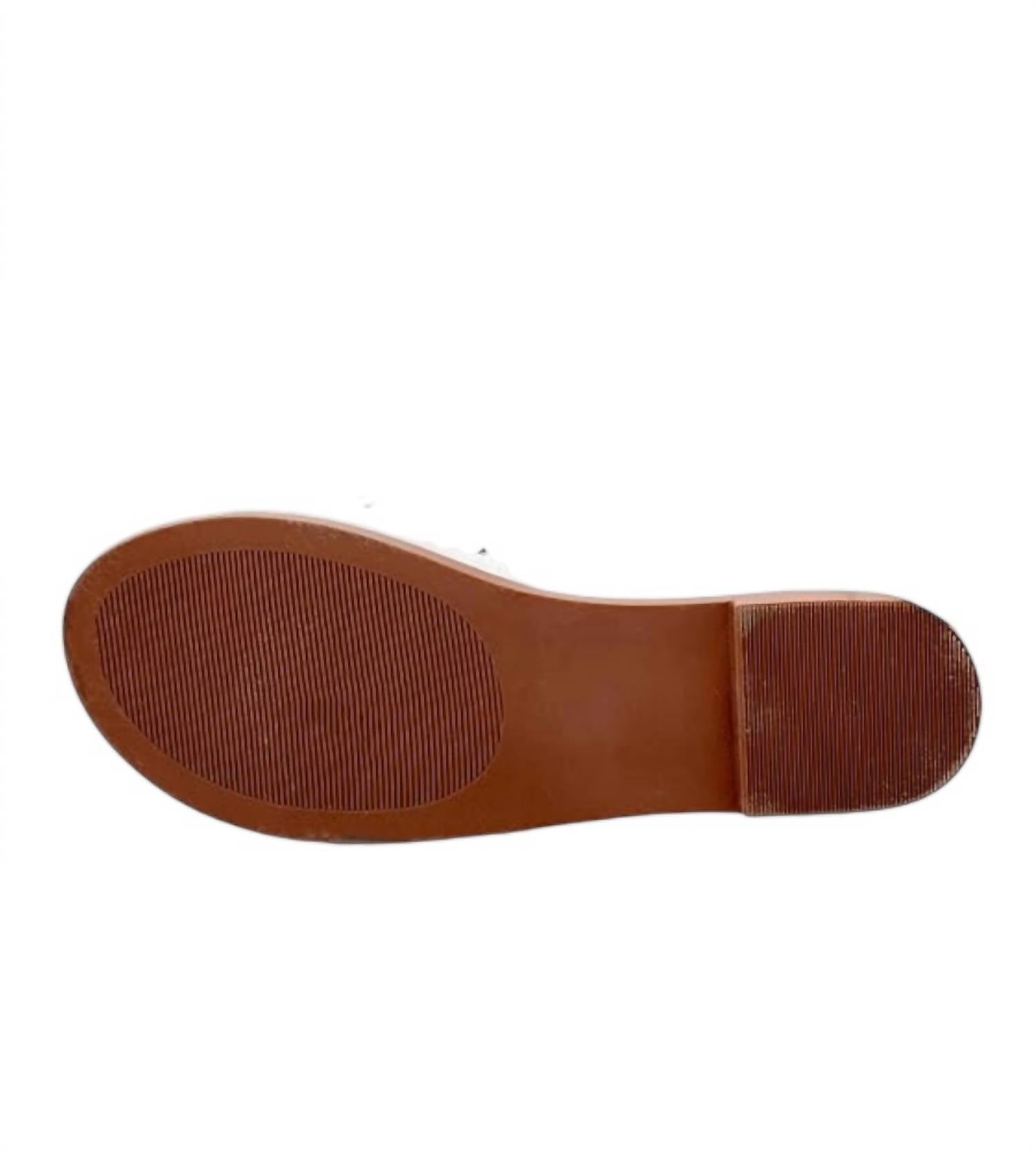 Women's Bail Money Sandal In White