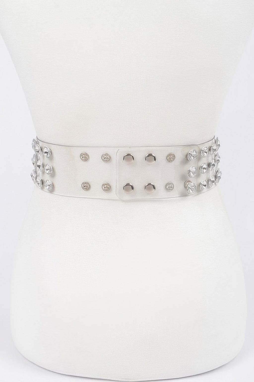 Multi Large Stone Clear Waist Belt