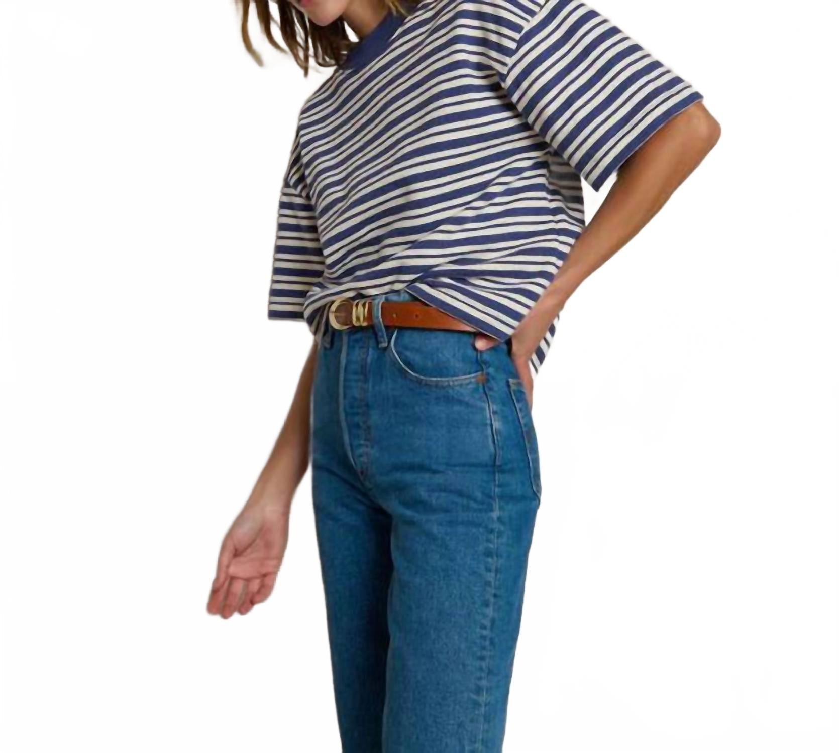 Gio Sweatshirt In Tossed Stripe