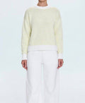 Aura Relaxed Crew Neck Sweater In Limeade