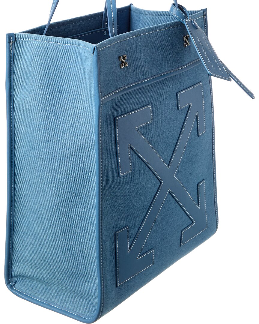 Off-White Boxy Large Canvas & Leather Tote