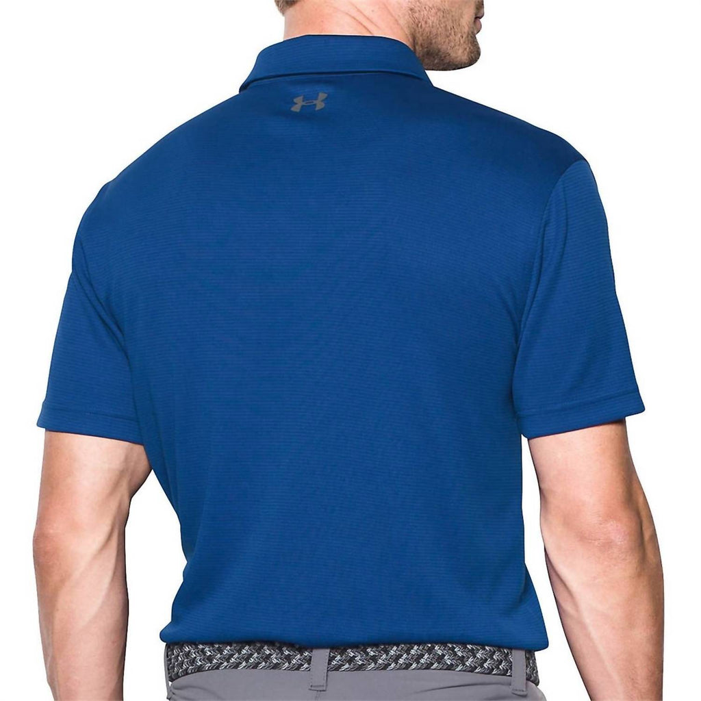 Tech Button Up Placket Polo In Royal