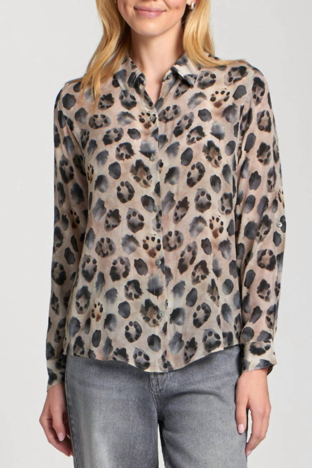 High Road Long Sleeve Blouse In Latte