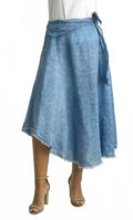 At Bay Midi Skirt In Denim