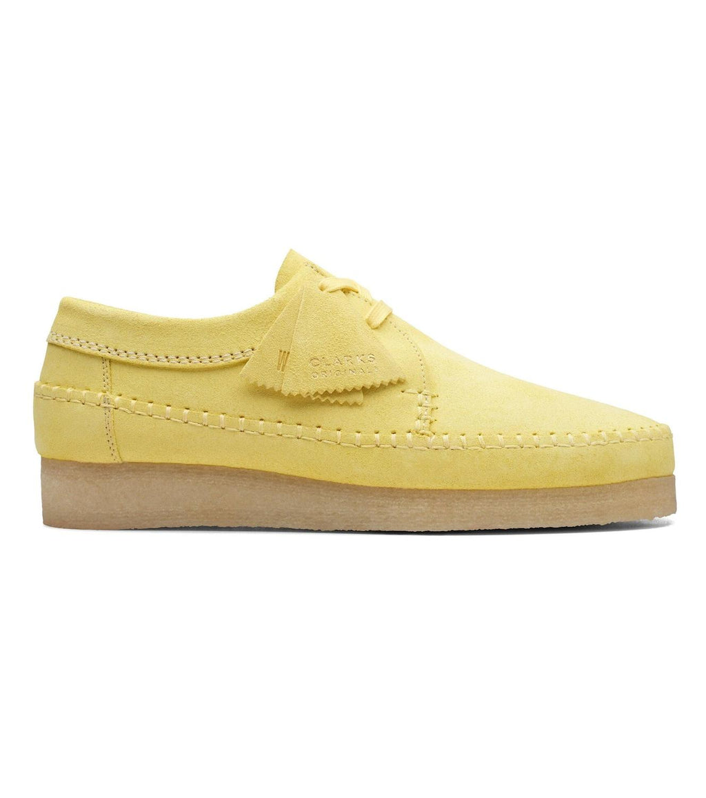 Men's Weaver Shoes In Bright Yellow Suede