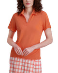 Stella Parker Side Ruched Polo Top