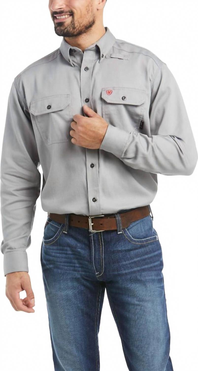 Men's Work Shirt In Grey