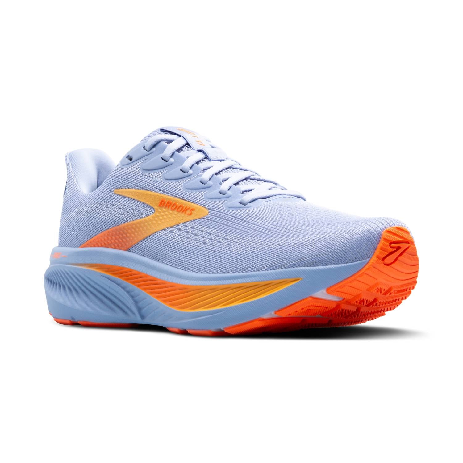 Women's Ghost 17 Running Shoes In Blue Heron / White / Orange