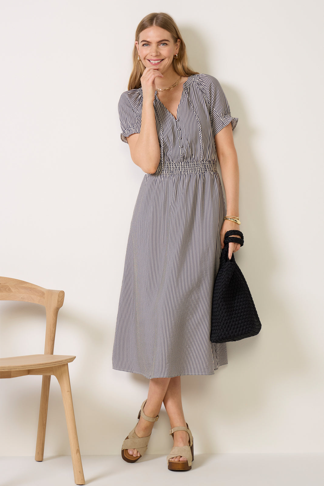 Women's Mina Stripe Midi Dress