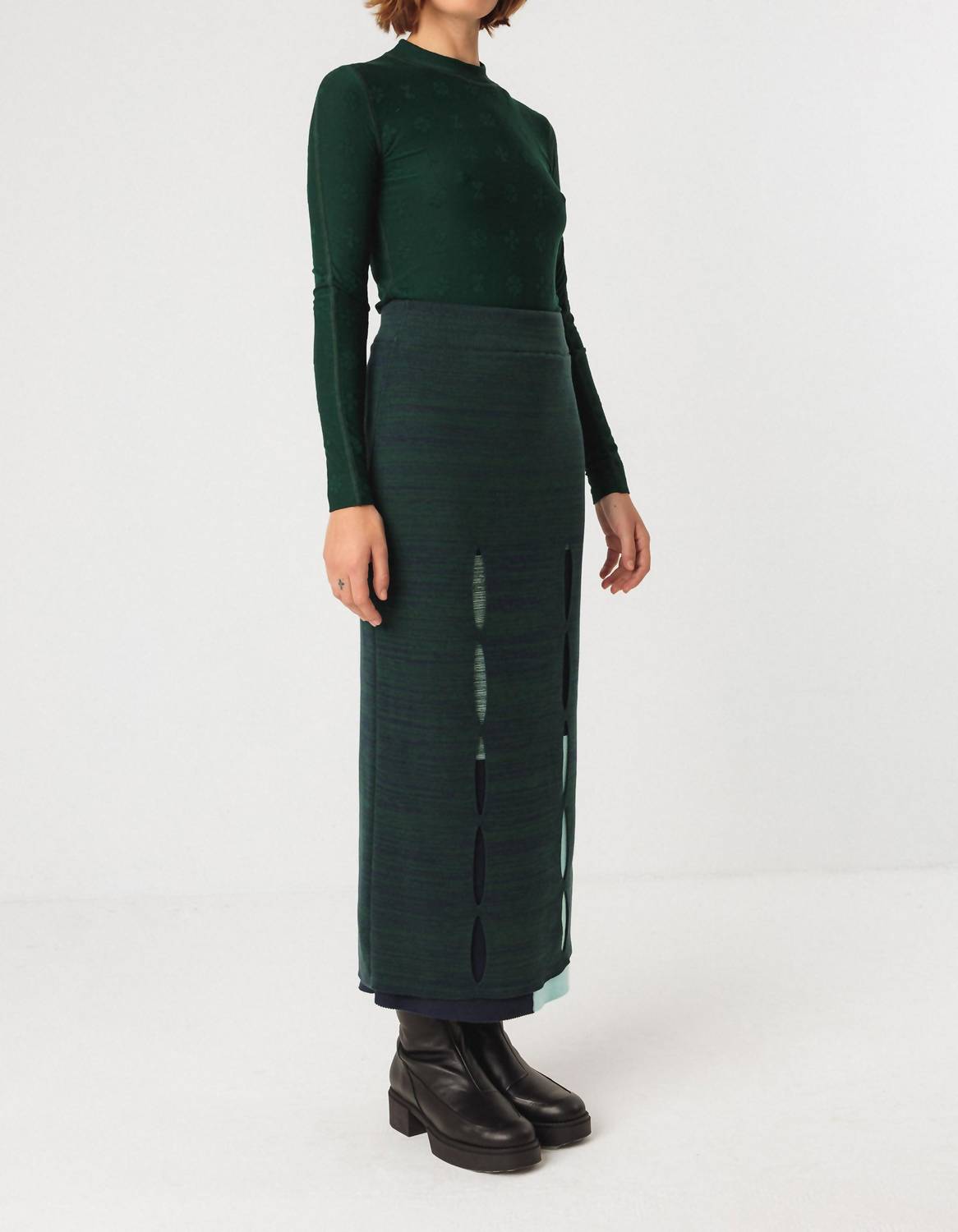 Ibana Gots Midi Skirt In Navy