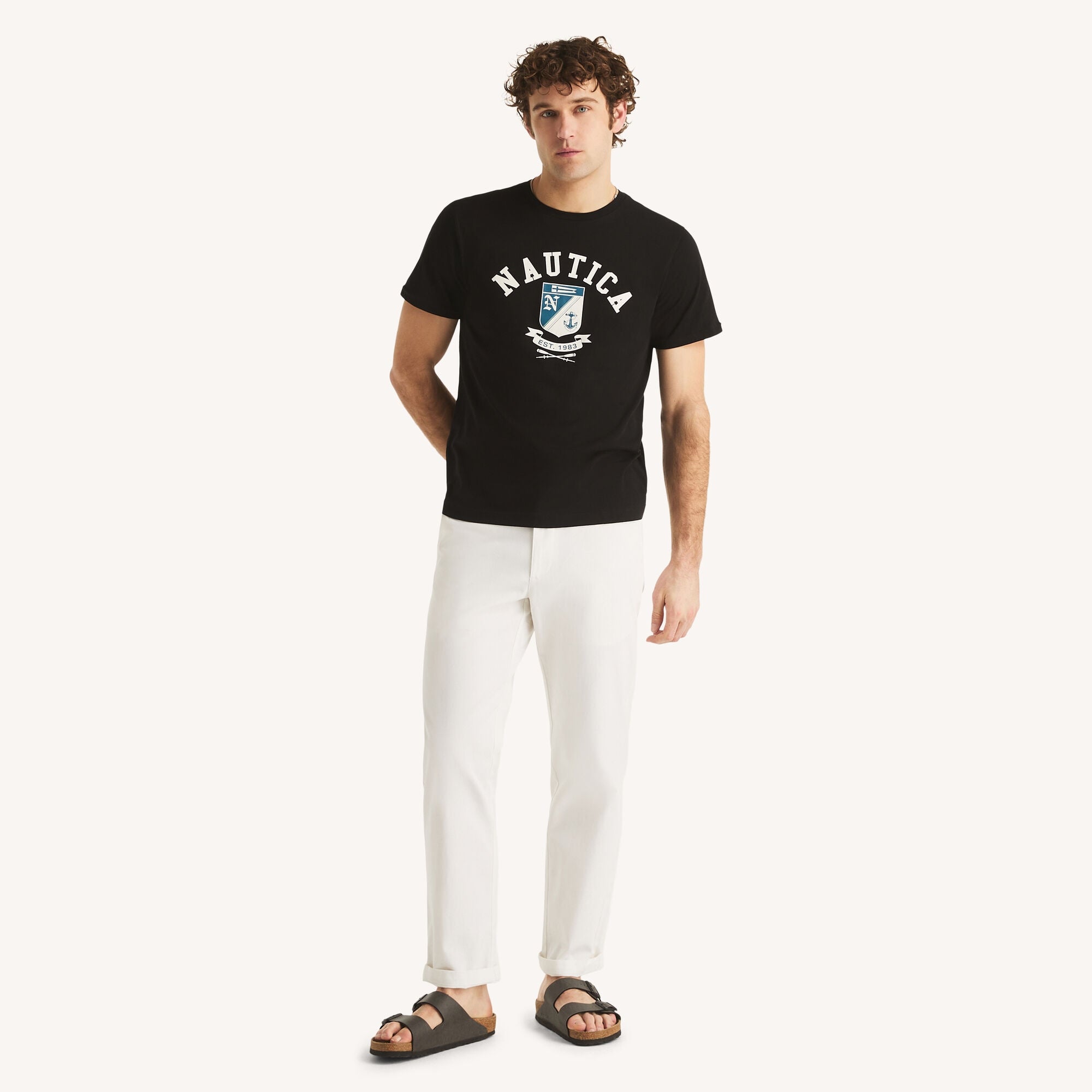 Nautica Mens Crest Logo Graphic T-Shirt