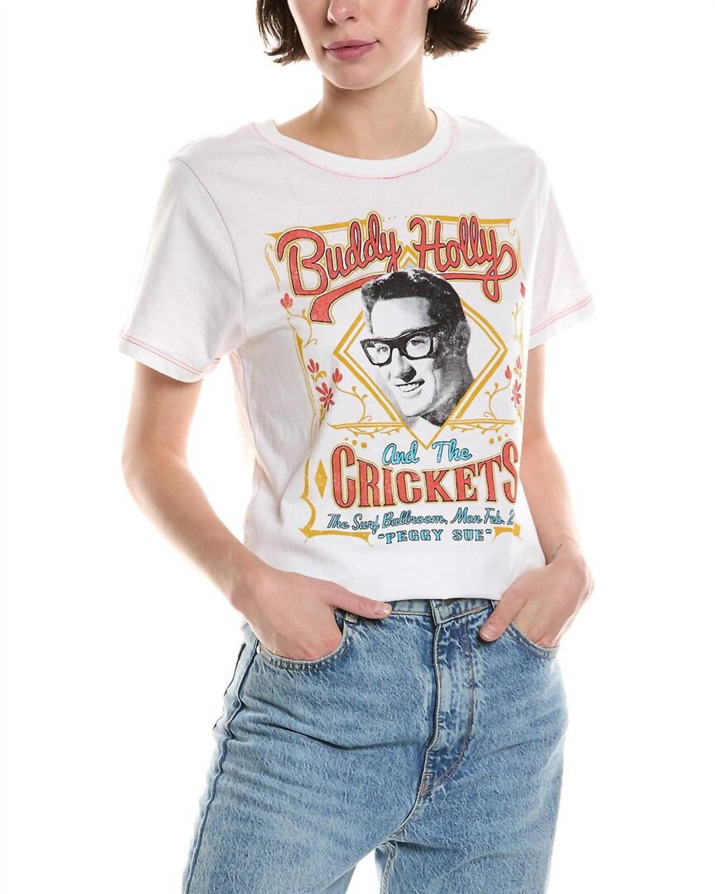 Buddy Holly & The Crickets Tee In White