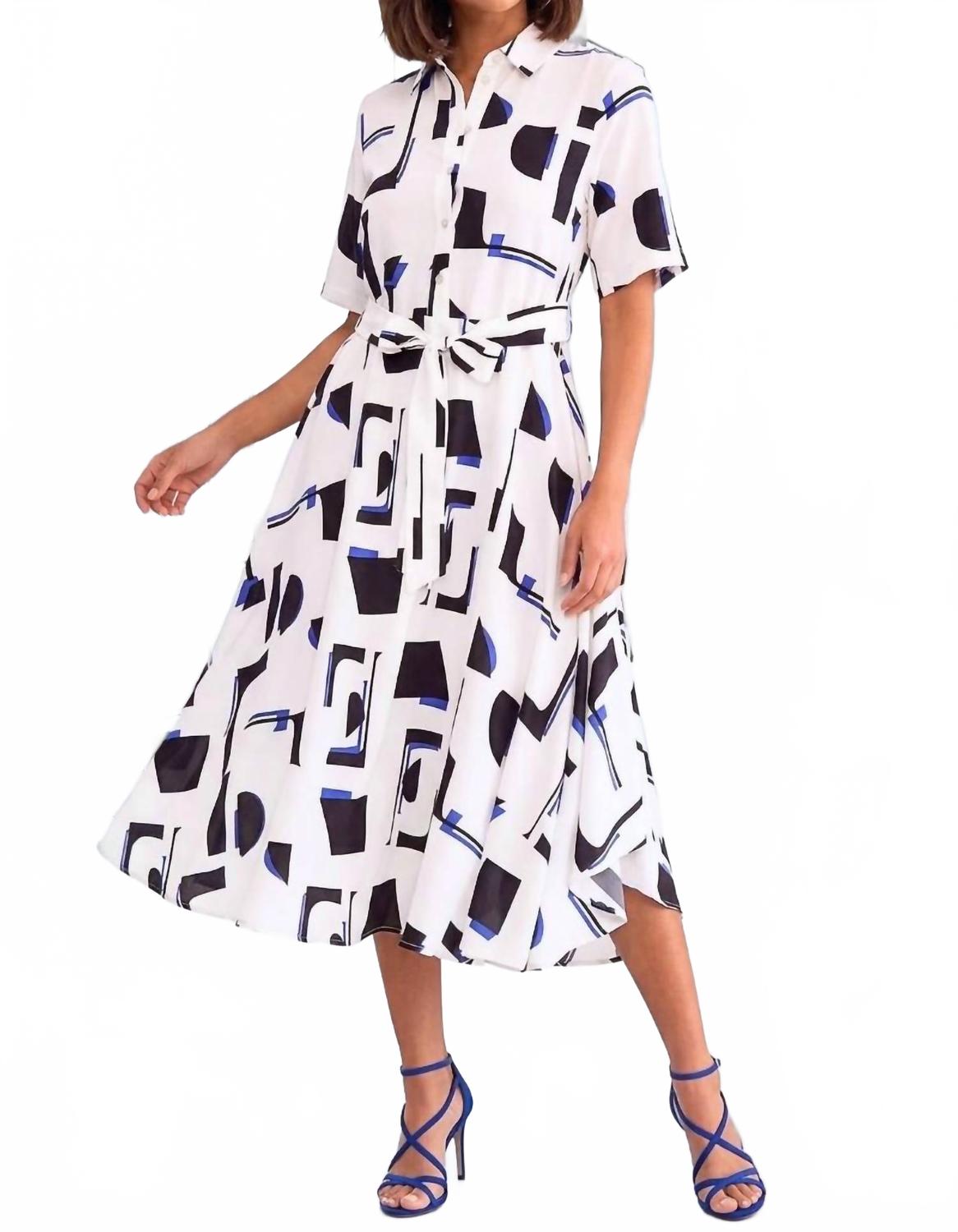 City Lights Midi Shirt Dress In White