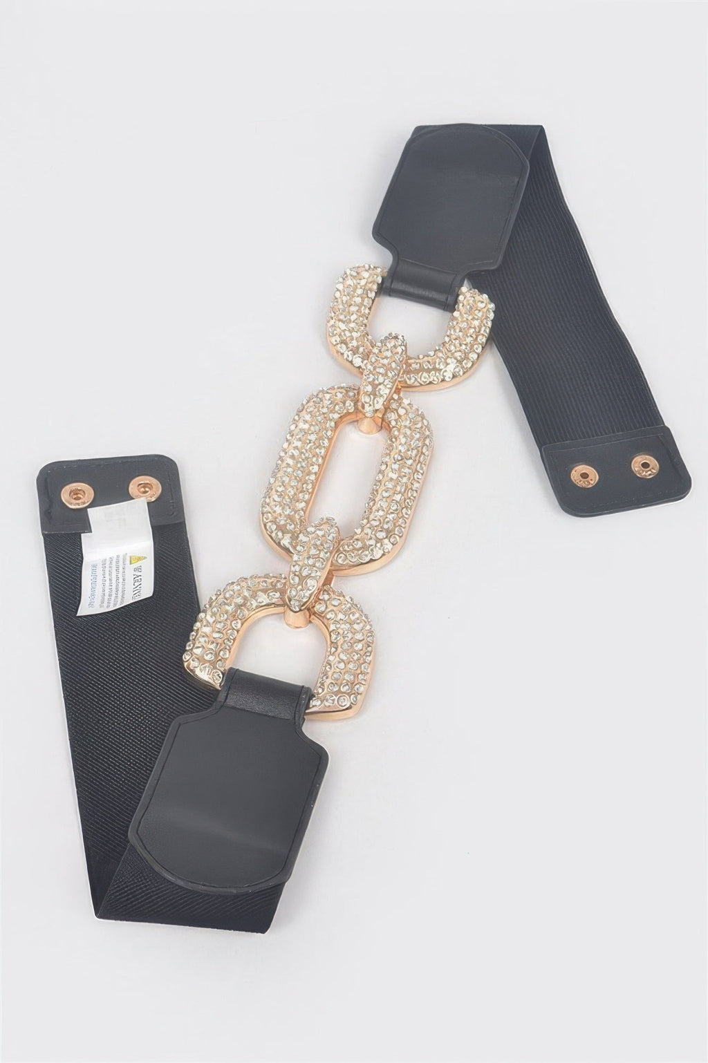 Metal W/rhinestone Elastic Waist Belt