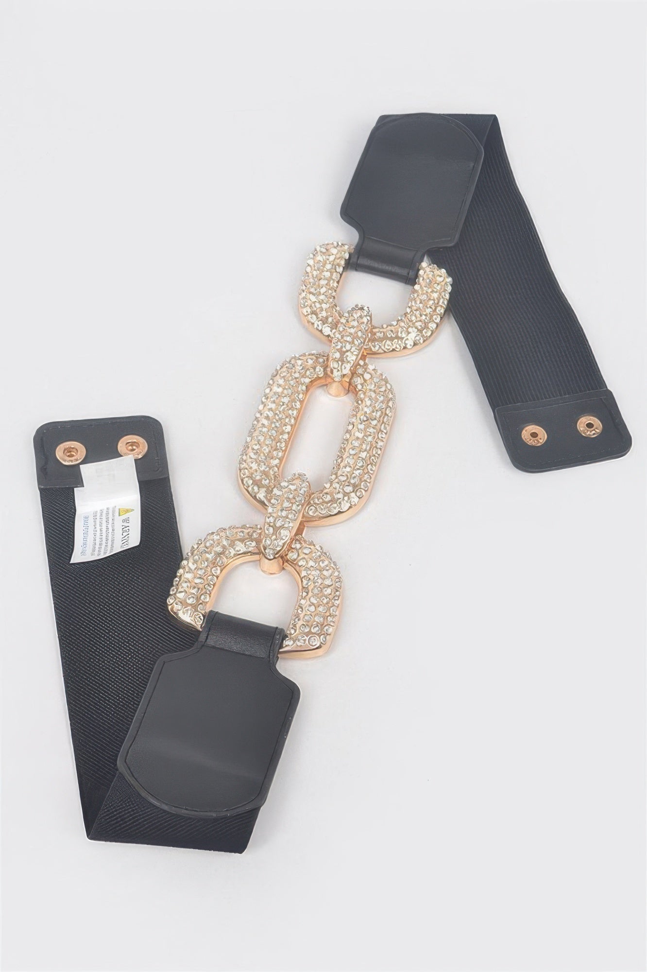 Metal W/rhinestone Elastic Waist Belt