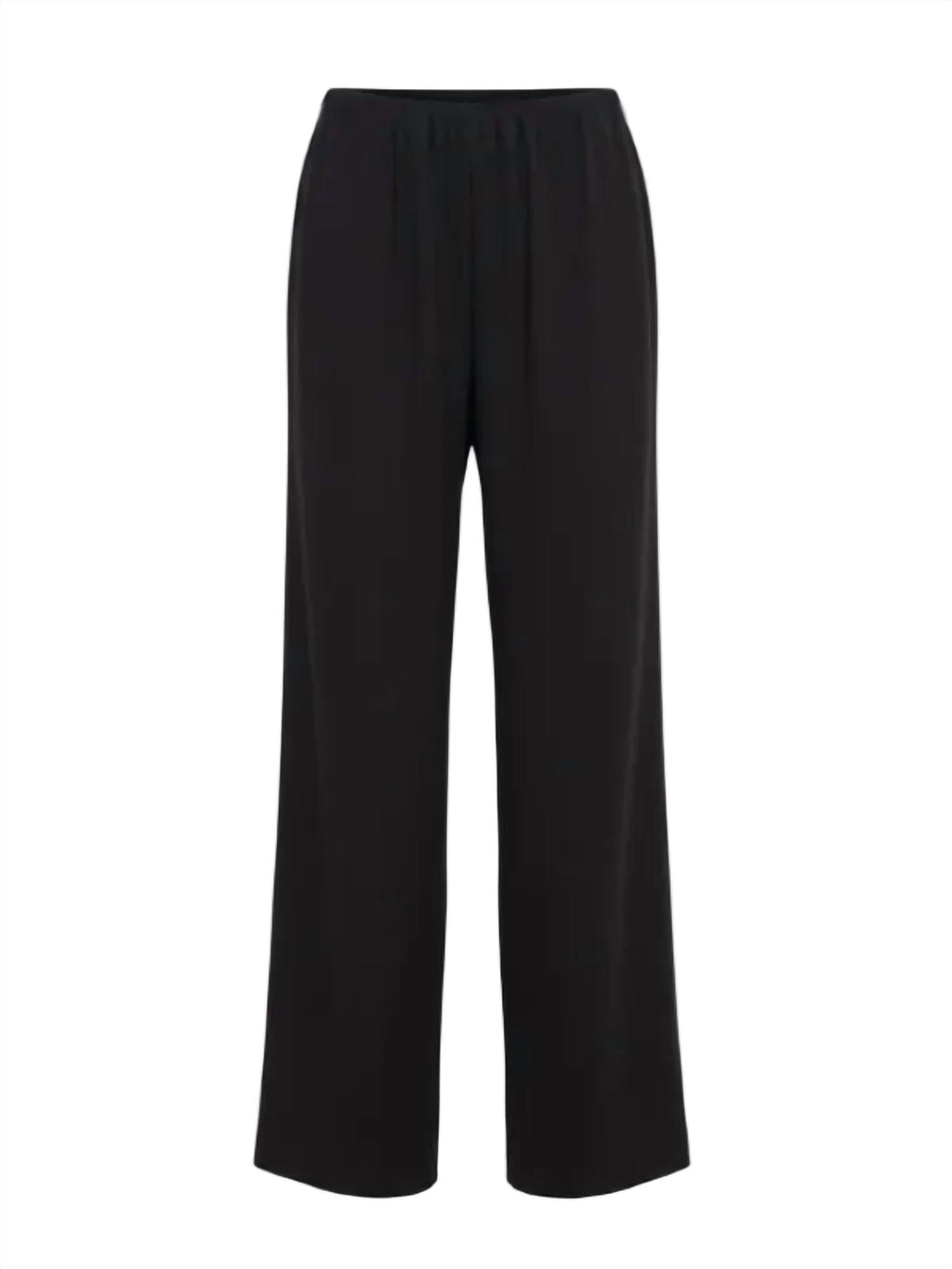 Fluid Crepe Trousers In Black