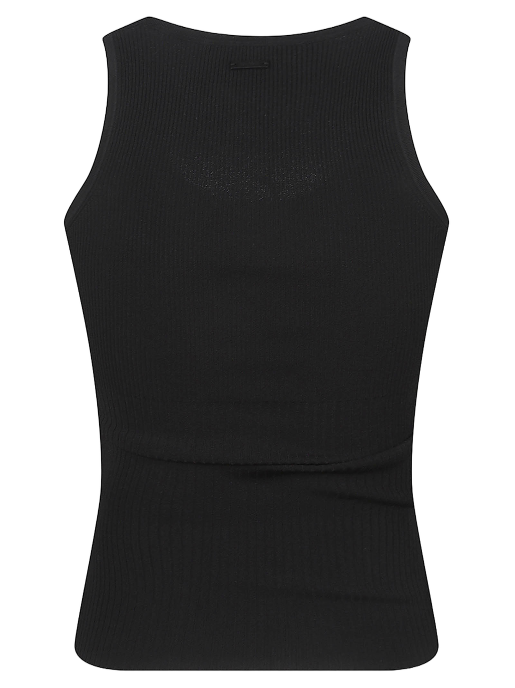 Fitted Ribbed Tank Top with Scoop Neckline