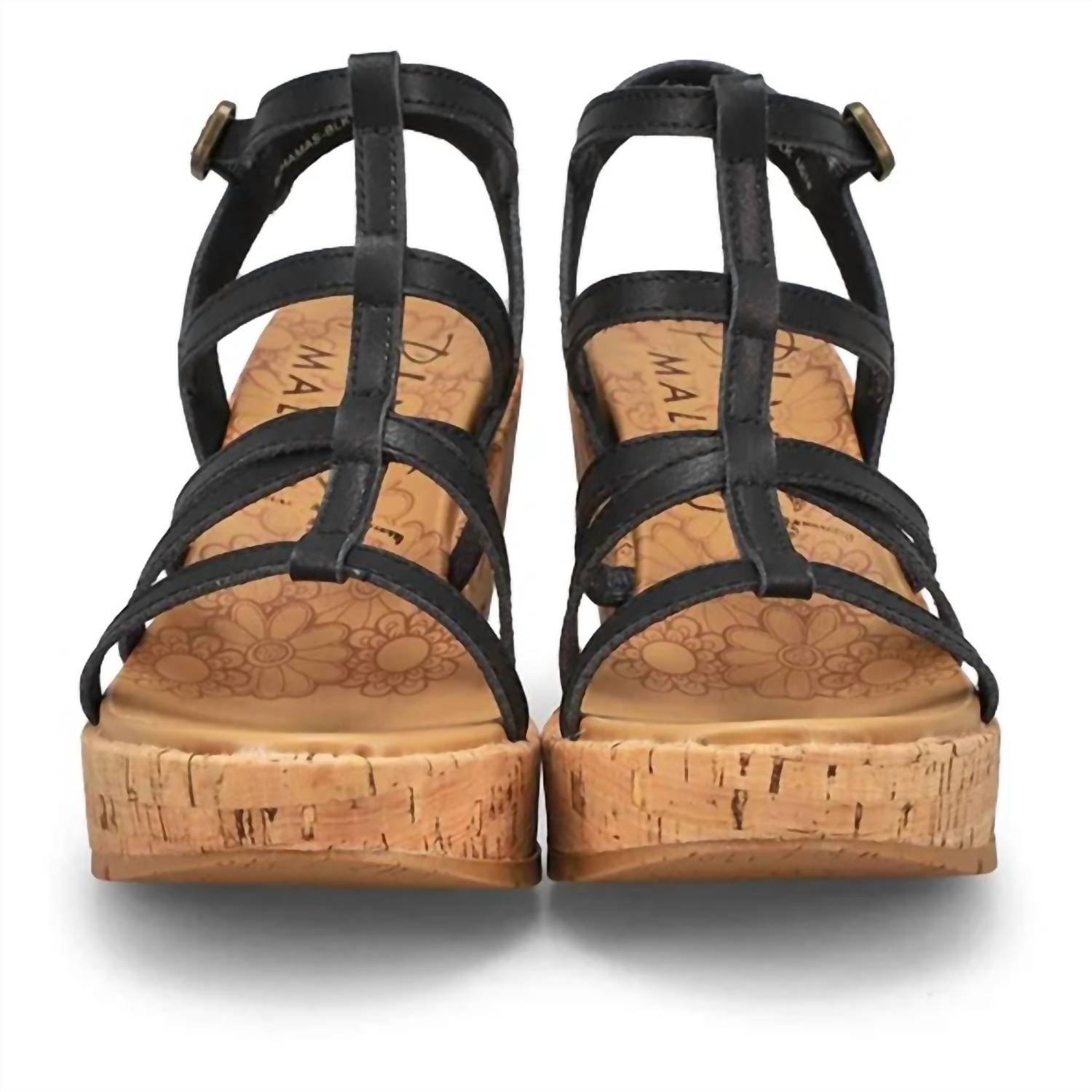 Women's Bahamas Sandals In Black Dye Cut