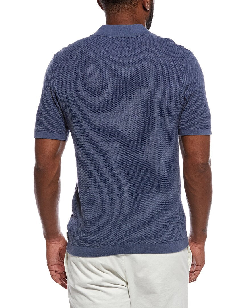Onia Textured Johnny Collar Polo Shirt