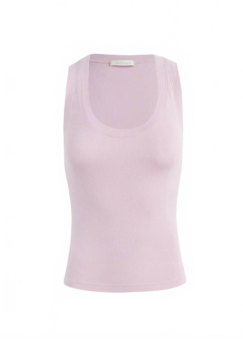 Ribbed Tank Top In Pink