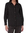 Jessa Stripe Shirt In Black
