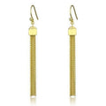 Gold Brass Earrings with Top Grade Crystal in Clear