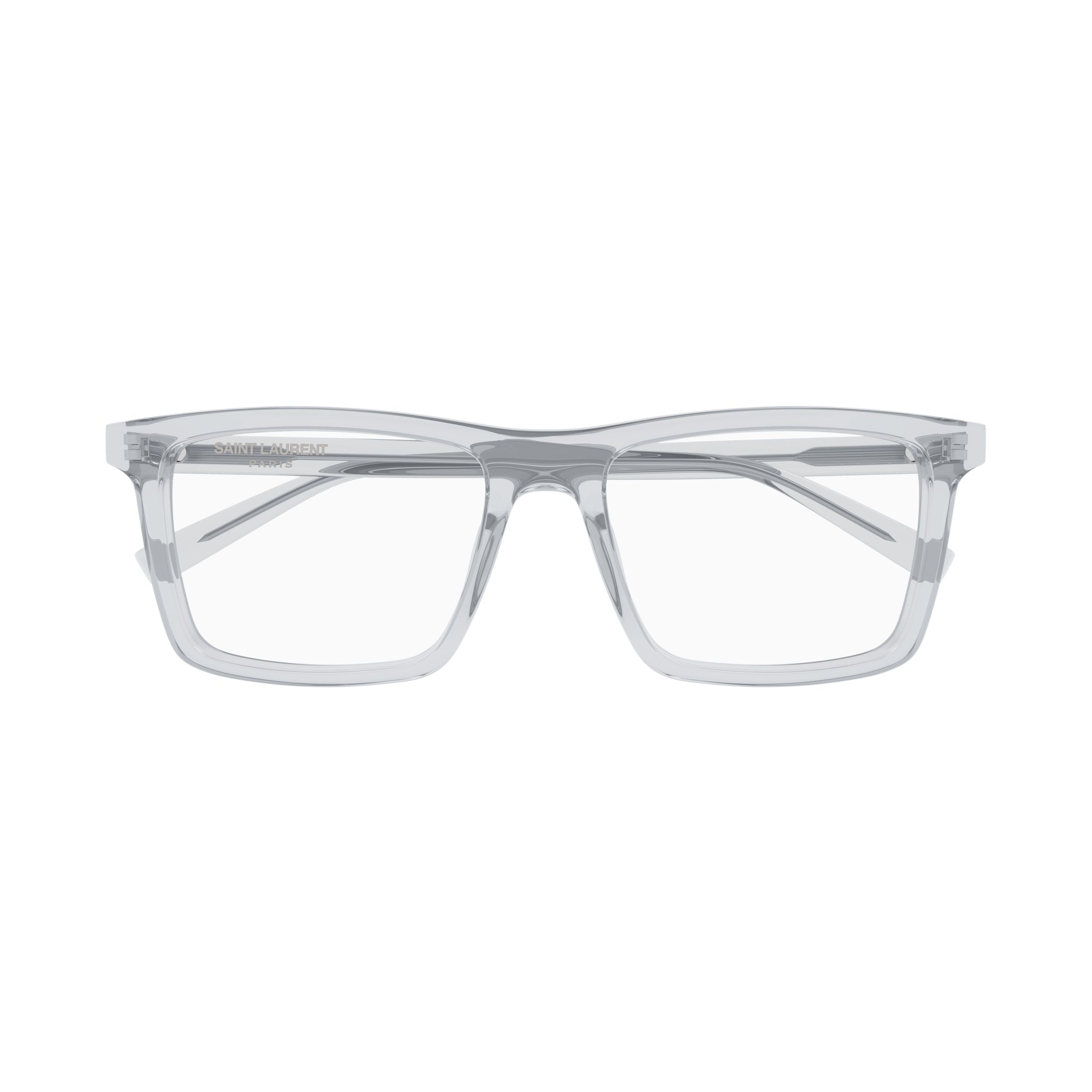 Rectangular Silver Eyeglasses In Recycled Acetate