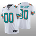 Custom Miami Dolphins White Alternate Game jersey