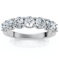 1Ct TW Diamond U Prong 7-Stone Wedding Ring 14k Gold or Platinum Lab Grown