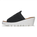 Women's Venti Crystals Wedge Sandals In Black