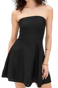 Linen Mini Dress In Black