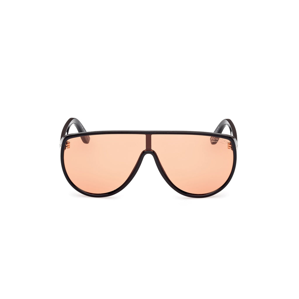 Aviator Sunglasses With Amber Tinted Lenses And Gold Accents