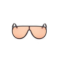 Aviator Sunglasses With Amber Tinted Lenses And Gold Accents