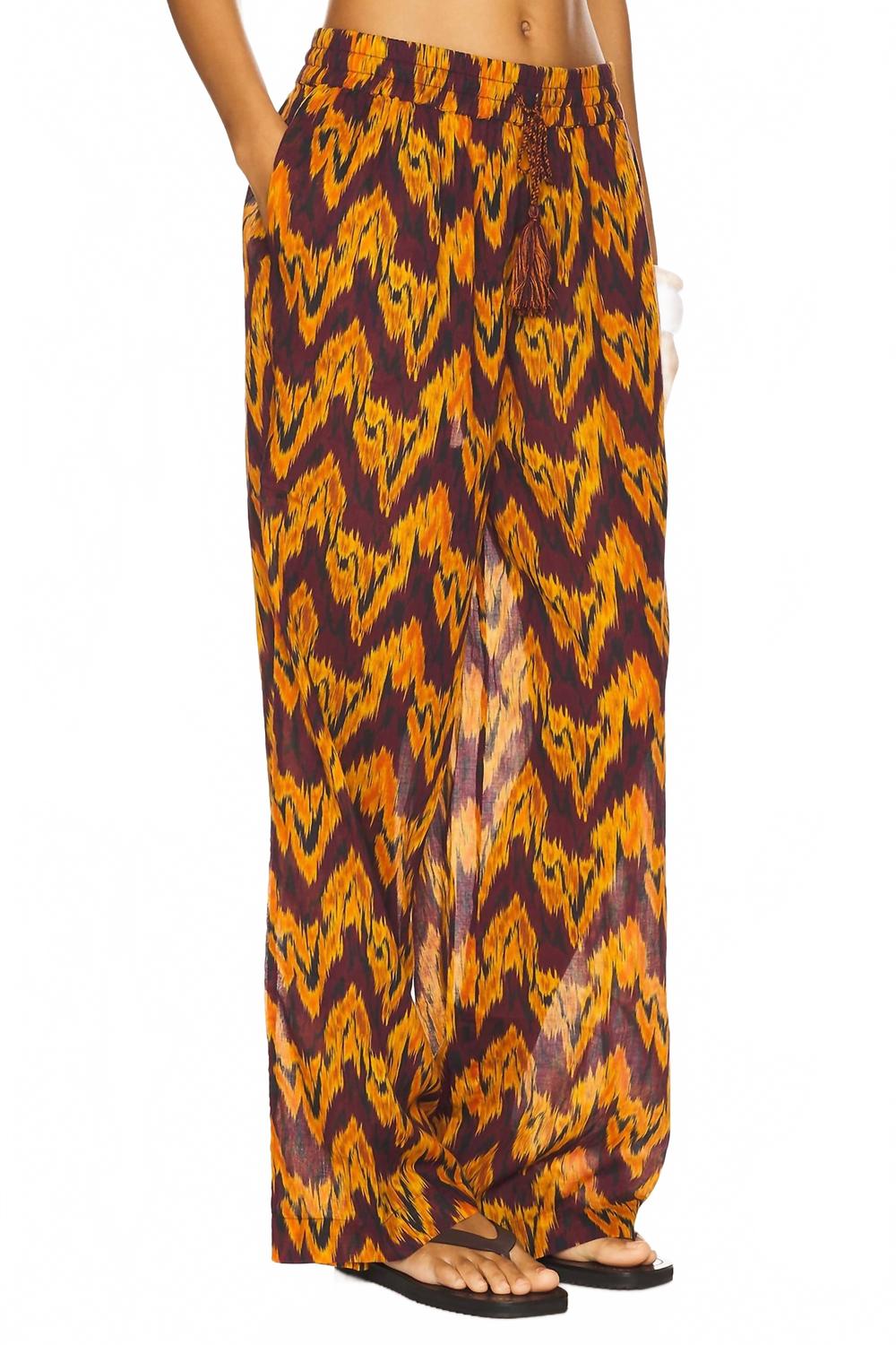 Azra Wide-Leg Trousers In Terra