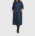 Joie Collared Dress In Denim