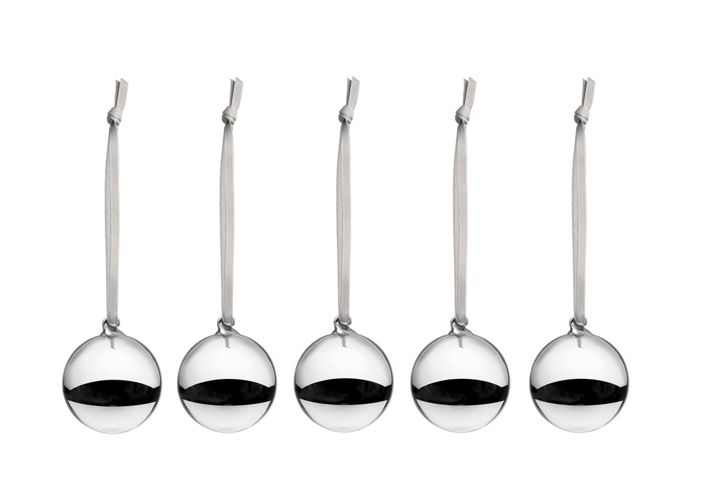 Iittala glass ball 40mm silver 5set