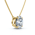 Certified 2Ct  Diamond Solitaire Pendant 14k Gold 18" Necklace Lab Grown