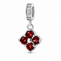 Birthstone Blossom Flower Dangle Charm