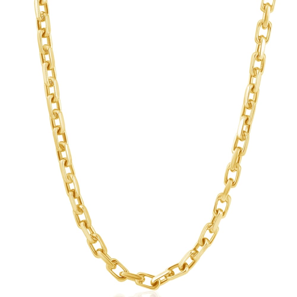 Men's 14k Gold (57gram) or Platinum (107gram) 5.5mm Link Chain Necklace 24"