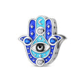 Blue Hamsa Hand with Evil Eye Charm